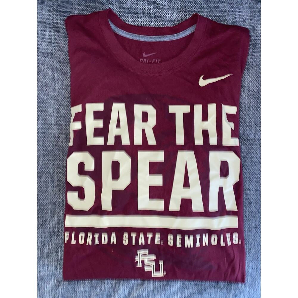 Nike Dri Fit Florida State Seminoles Spear The Fear Shirt Size XL
